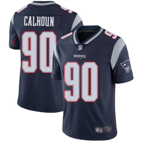 New England Patriots Football 90 Vapor Limited Navy Blue Men Shilique Calhoun Home NFL Jersey